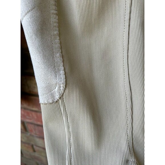 Ladies' Low Rise Full Seat Breeches Size 28 Beige Ribbed Equestrian Riding Pants - Picture 11 of 11